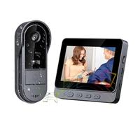 1080P Sonnette Sans Fil Exterieur Etanche avec écran IPS de 4.3 Visiophone Sans Fil IP65 étanche Sonnette Sans Fil Avec Camera Caméra HD 170° Interphone Vision Nocturne Infrarouge Audio Bidirectionnel