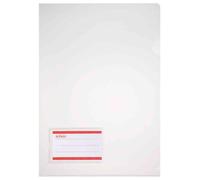 Herlitz Lot de 10 pochettes plastique A4 10913804 – 0,180 mm avec étiquette – Transparent