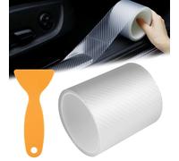 10cmx300cm Covering Auto-adhésif Autocollant Anti-rayures, Auto-adhésif Film de Voiture Transparent, avec 1 Spatule, Universel Film de Protection Seuil de Porte Voiture, pour Peinture Auto Vélo Moto