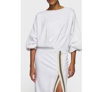 10DAYS Long Wrap Dress Gathering White Grey Melee Taille: M | Outlet | Femme | Gris