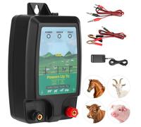 10KM Clôture Électrique Puissance Électrificateur de Clôture pour Animaux,1,5 à 2J Jardin Clôture Kit de Clôture - Étanchéité IP45