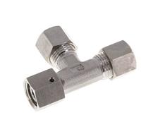10L Acier inoxydable Té à angle droit Raccord à compression avec pivot 315 bar FKM Ajustable ISO 8434-1