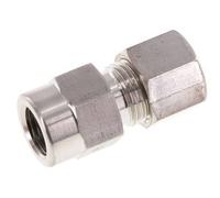 10L & G1/4'' Raccord à compression droit en acier inoxydable avec filetage femelle pour manomètres 315 bar ISO 8434-1