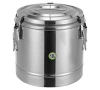 10L Seau avec couvercle en acier inoxydable Récipient de maintien au chaud Récipient froid