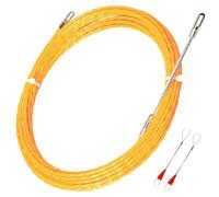 10m Ø3mm Aiguille Électricien Rigide Nylon avec 2 Têtes de Guidage Flexibles Tire Enfileur Fil Electrique Electricien Pivotant à 360° pour Conduits de Câbles Câblage Informatique Télécommunications