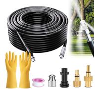10m Déboucheur Canalisation Karcher/Lavor/Bosch Nettoyeur Haute Pression Furet Karcher K2 K3 K4 K5 K7 LS10,Tuyau de nettoyage de canalisations pour nettoyeur haute pression