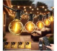 10M Guirlande Guinguette Exterieur Avec Télécommande,Dimmable G40 Led Guirlande Lumineuse Exterieure,Etanche Ampoule Lumiere Elect