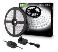 10M Ruban LED Dimmable, Bande LED Blanc Froid 6000K 600 LEDs SMD 2835, 12V Bandeau LED Autocollant avec Variateur,