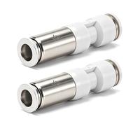 (10mm) Lot De 2 Clapets Anti-retour Pneumatiques, 10mm ID, Droit, Avec Raccord Rapide, Pour Compresseur Et Pompe À Vide.