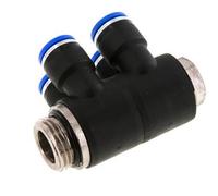 10mm x G1/2'' Manifold à 4 voies avec filetage mâle Laiton/PA 66 NBR rotatif