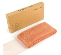 10MX125MM Grillage Anti Rongeur de Haute Qualité, 100% Cuivre Anti Limace Escargot Souris Rat Oiseaux Nematodes Ferramol, Filet de Cuivre Tricot pour l'intérieur, Le Jardin
