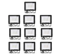 10PACK - Projecteur LED détecteur de mouvement 100W,10000LM Projecteur LED Exterieur Avec Detecteur Blanc Chaud(3000K) Imperméable IP66 Projecteur LED exterieur de sécurité pour, garage, couloir