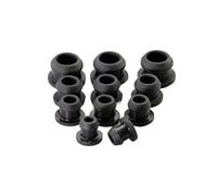 10pcs 2,5 mm à 50,6 mm en Caoutchouc de Silicone Snap-On Trou Bouchon d'obturation Bouchons d'extrémité Bouchon de Joint (Couleur : G2, Taille : A-27mm)(Noir,A 27mm)