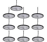10PCS 200W Luminaire LED Atelier UFO 6500K Blanc Froid, Blivrig 20000LM LED Haute Baie, Suspension Lampe Industrielle IP65 Imperméable, Spot Eclairage de Plafond, pour Entrepôt, Usine, Marina
