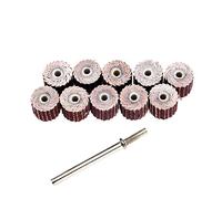 10Pcs 240# Grit Dia 3/8 "10mm Sanding Sandpaper Flap roue pour Dremel Rotary Set Roue avec la Poignée Roue de Papier Abrasif Disque de Polissage