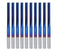 10pcs 3.175mm Fraise à Bouts Nano à Revêtement Bleu Outil de Fraisage de Poignée CNC pour EVA Mousse Contreplaque et Carbure Cémenté