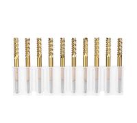 10pcs 3.175mm Fraise au Carbure 1/8" Tige Titane Enduit CNC PCB Gravure Cutter Peu