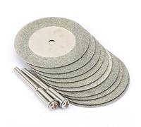 10pcs 40mm Roue de Polissage Disque de Polissage Diamantaires Off disques Wheel outil rotatif avec 2 Mandrin Arbor Set