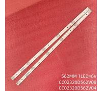 10PCS 5TV Bandes de rétroéclairage LED TV pour bouteilles 32HTGSM W 32HTGSM X AMCV LE-32ZTHS21 LE-32ZTH07 bandes règle 560mm CC02320D562V04 32E9 2X6 16/3/18 ""Nipseyteko