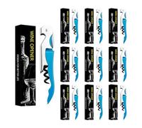 10pcs Bleu Limonadier Serveur Tire Bouchon Professionnel | Couteaux de Sommelier en Acier Inoxydable Avec DéCapsuleur et Coupe Capsule