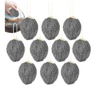10PCS Boules De Nettoyage De Fil De Cuisine, Boule INOX planchas, Produits Et Accessoires De Nettoyage Paille De Fer Cuisine, Dissout La Saleté Tenace pour Nettoyer Les Casseroles Et Les Bols