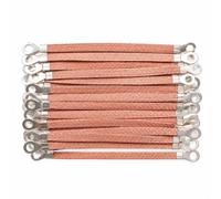 10Pcs Câble Terre Cuivre Tressé 2.5-6mm² 200-300mm Pour Boîtier Électrique | Haute Conductivité,Résistant À La Corrosion,Pour Porte D’armoire,Goulotte Et Tableau De Distribution(300mm,4mm²)