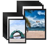 10pcs Cadre Magnétique Auto-adhésif,Cadre d Affichage Pochette Adhésive 5x A3 & 5x A4 Informations Cadre Noir,Affichage Étanche,Couvertures pour Signe,Licence,Murs et Fenêtres,Couverture Magnétique