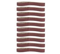 10pcs Ceinture de ponçage Ceinture abrasive d'alumine Bande de ponçage Meulage des bandes de papier abrasif 533×30(400#)