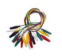 10PCS Clips 46CM Kit Fils de Test Pinces Crocodile à Double Extrémité Clip Fil Cavalier