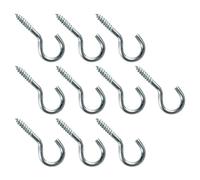 10pcs Crochet a Visser Inox Piton à Visser Vis M6 Crochet Plafond Mural | acier inoxydable solide, installation rapide simple, suspension plantes, fixation murale stable, gain de place optimal