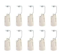 10Pcs Culot E14 Réglable pour Ampoule LED - Convertisseur Douille à Baïonnette - Support de Lampe à Bougie (Blanc)