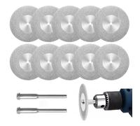 10PCS Disques Diamant 40mm Tronconner Perfore 2 Mandrins Metal Verre Carrelage Aucuneary