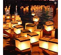 10Pcs Eau Flottante Bougie Titulaire Étanche Bougeoir Lanterne Souhaitant Chandelier Lumière 15X15Cm