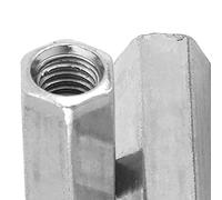 10Pcs Ecrou Long M8, Hexagonal Manchon de Entretoise M8 40mm en Acier au Carbone, Raccord tige filetée Galvanisé Douille Filetée Fixations Filetées pour tige de connexion attaches filetées (M8 x 40)