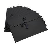 10Pcs Enveloppes en Papier Kraft Cadeau Enveloppes Rétro Carte de Vœux Mariage Noël Anniversaire Enveloppe avec Ruban Commercial Invitation Emballage Pochette Cadeau 24 x 18 CM