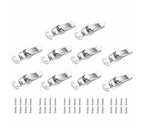 10PCS Fermoirs de Tension en Acier Inoxydable avec Vis pour Loquet Porte, Groom Fermeture Porte et Fermeture Porte, Loquet à Bascule, Verrou Porte Coulissante, Interrupteur à Bascule Durable