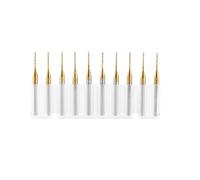 10pcs Fraise en Bout Carbure CNC pour Sculpture PCB 3,175 mm Diamètre Tige avec Embout en Tungstène pour Perçage et Usinage Précis