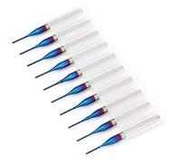 10pcs Fraise En Bout Tungstène Mèches De Routeur Spirale Bleue Fraisage CNC Pour Outils De Sculpture Et Usinage Précis (0.8mm)