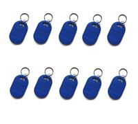 10pcs IC+ID UID Réwritable Composite Key Tags Keyfob Dual Chip Frequency RFID 125KHZ T5577 EM4305+13.56MHZ Changeable Writable (Bleu)