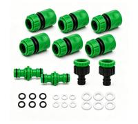 10pcs Kit Raccord Tuyau d’Arrosage, Connexion Hermétique et Démontable Facile, Pour Arrosage Jardin, Nettoyage Extérieur et Bricolage, En Plastique ABS Haute Résistance, Anti-Choc et Anti-UV