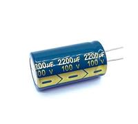 10pcs/lot 100v 2200UF aluminum electrolytic capacitor size 22 * 40 2200UF 20% AUOQKQUT