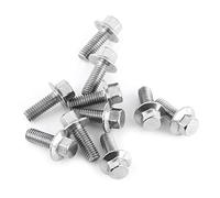 10pcs M8 304 Acier Inoxydable Hex Bride Vis Boulons Attaches(M8*20)