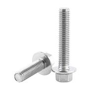 10pcs M8 Boulons à Six Pans Boulon à Bride Vis à Tête Hexagonale avec Flange en Acier inoxydable 304 [M8*20mm]