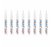 10PCS Marqueur Blanc indelebile, Stylo Peinture B-lanc Permanent A Forte Opacite Pour Marquage Durable Feutre B-lanc Indelebile Pour Metal Bois Plastique Pierre Et Usage Creatif Ou Technique