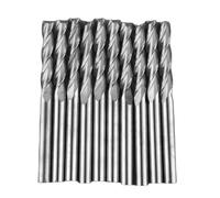 10pcs Mèches de Fraise en Bout à Cannelure Unique, Mèche CNC 5mm 4 Mèches de Routeur CNC à Queue 1 Fraise en Bout en Spirale en Carbure de Tungstène CNC Routeur Gravure Outil de
