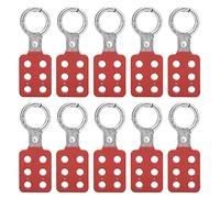 10Pcs Moraillon de consignation, Moraillon de consignation pour cadenas d'isolation avec 6 trous verrouillage, Moraillon de sécurité pour dispositifs consignation, 1" de diamètre intérieur mâchoire