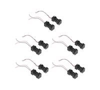 10pcs Noir 2-Couches 4 X 1,5 V AAA Batterie Boite Support Case W Fils de Connexion