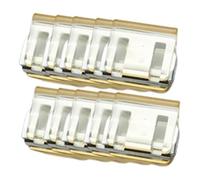 10pcs Pinces de Fixation pour Ourlets de Pantalon, Clips de Fixation pour Jambes, Pince à Vêtements Fermetures Invisibles, pour Fixer l'Ourlet Vêtements Jambes Pantalons Longs, Jaune Transparent