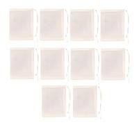 10Pcs Sachet de Thé Vide Infuseur Coton Sac Filtrant Epices Soupe (8*10cm) | Cordon de Serrage Pratique, Maille Fine Ultra Filtrante Infuseurs pour Épices Thé Café Herbes Cuisine