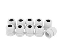 10pcs / Set PG7-PG21 Blanc Nylon/Connecteur de câble en Plastique IP68 Connecteur de Presse-étoupe étanche(PG21)